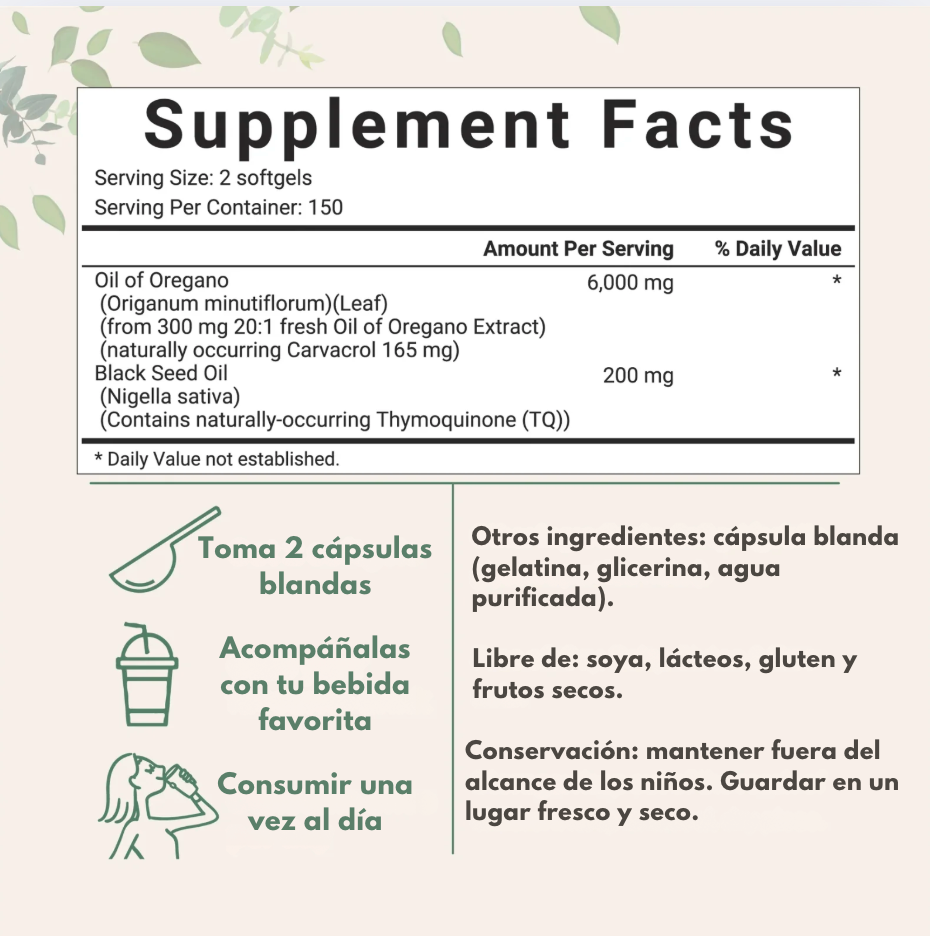 CAPSULAS DE ACEITE DE OREGANO