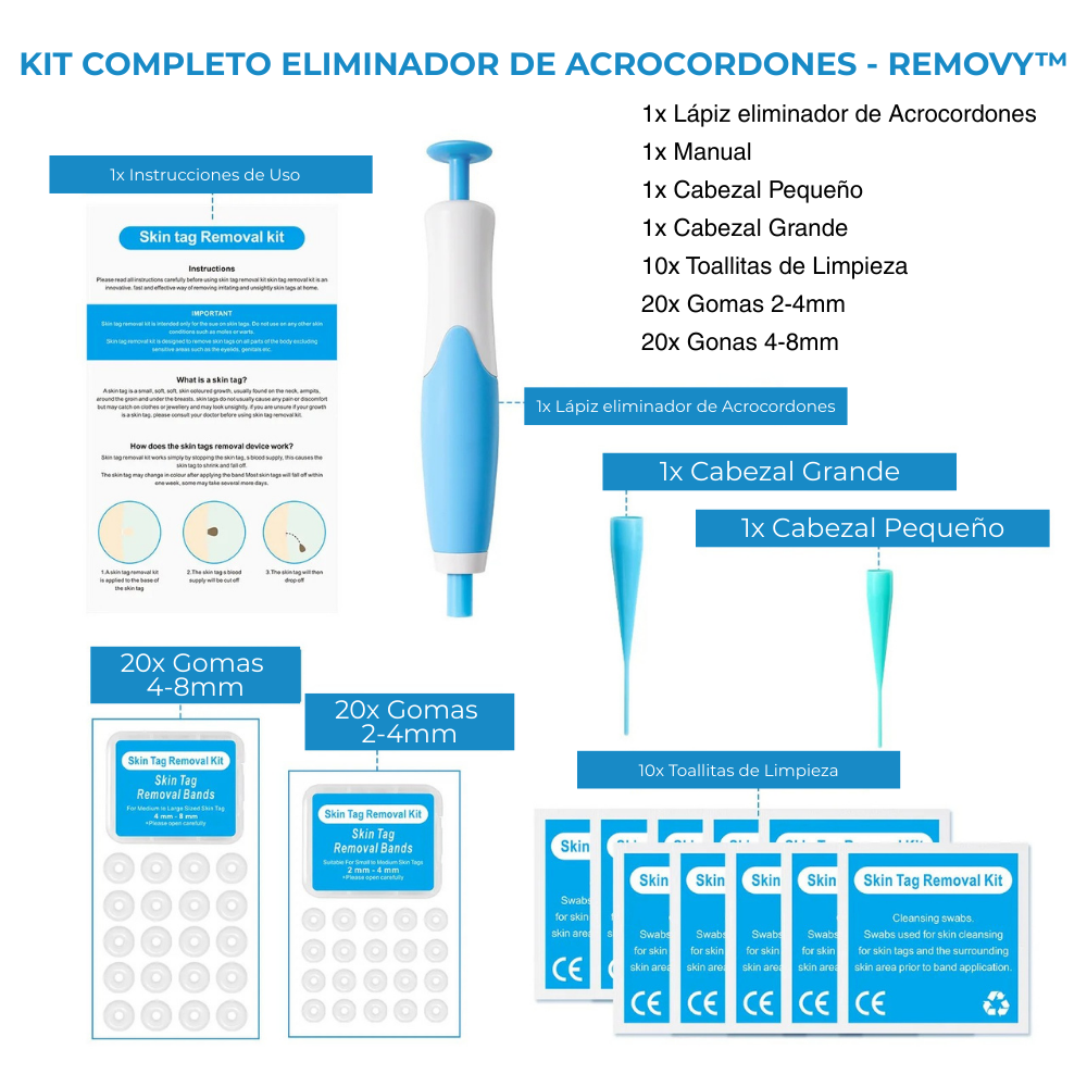 KIT COMPLETO ELIMINADOR DE ACROCORDONES - REMOVY™