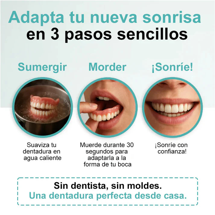 CONJUNTO COMPLETO DE DENTADURAS PERSONALIZADAS CON AJUSTE  - BIKENDA