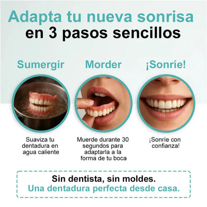 CONJUNTO COMPLETO DE DENTADURAS PERSONALIZADAS CON AJUSTE  - BIKENDA