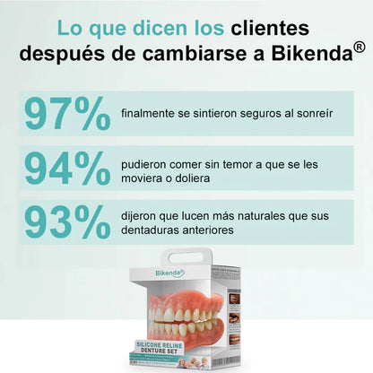 CONJUNTO COMPLETO DE DENTADURAS PERSONALIZADAS CON AJUSTE  - BIKENDA