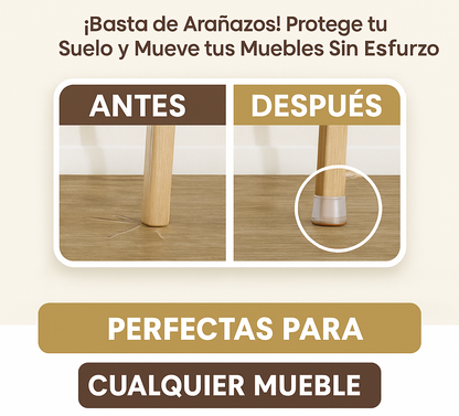 MOVEFLEX™ – FUNDA DE SILICONA PARA PATAS DE MUEBLES (PROTEJA CONTRA ARAÑAZOS Y RUIDOS)