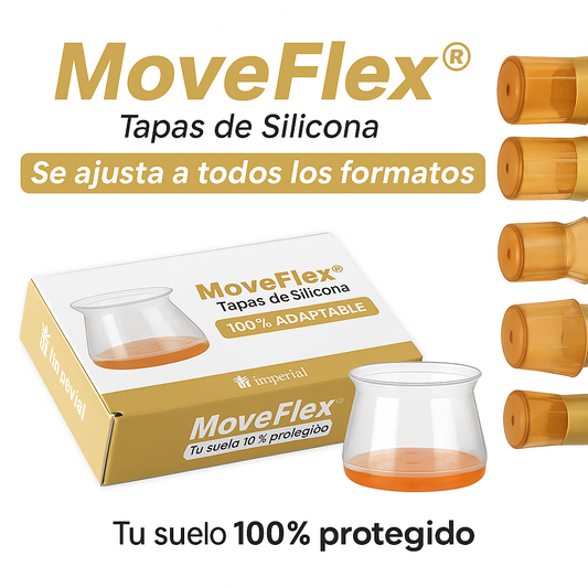 MOVEFLEX™ – FUNDA DE SILICONA PARA PATAS DE MUEBLES (PROTEJA CONTRA ARAÑAZOS Y RUIDOS)