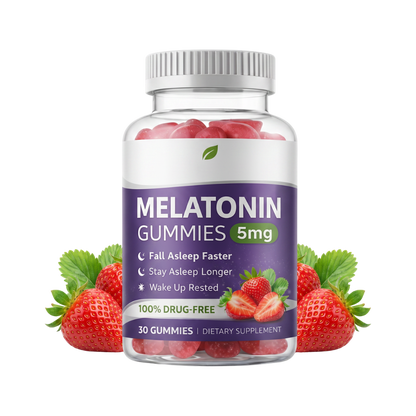 Gomitas de Melatonina Sabor Fresa para el Sueño Profundo pack 30ud - SOMNIA™