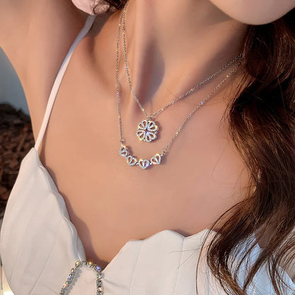 Collar Trébol de Corazones con Imán - MARYLIN™