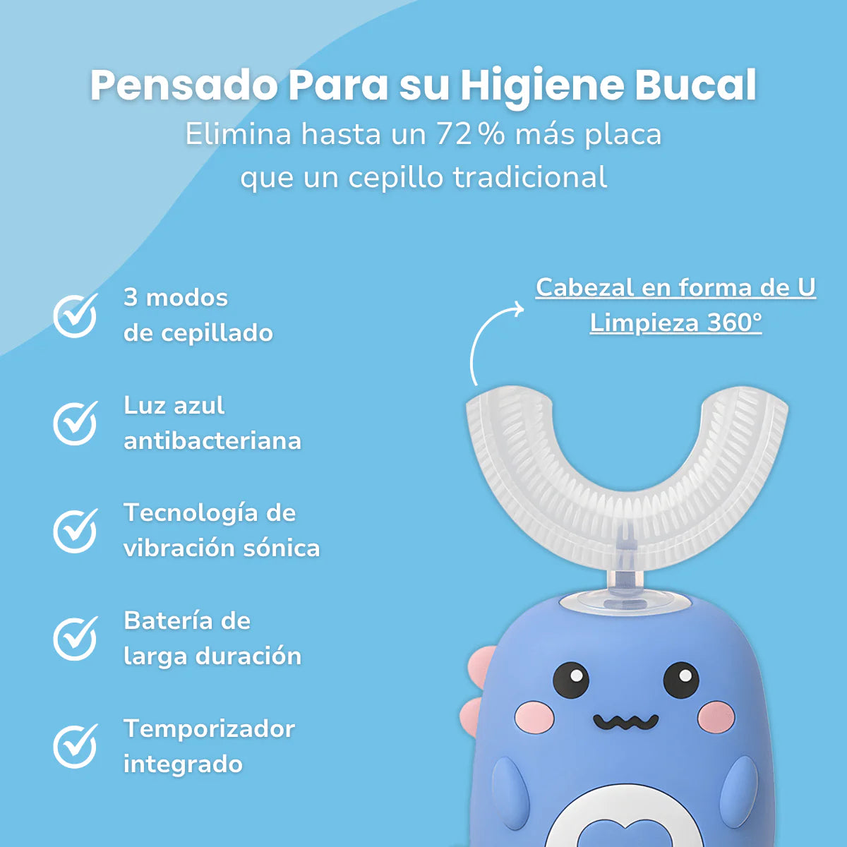 DinoCepillo™ | Cepillo de Dientes Eléctrico