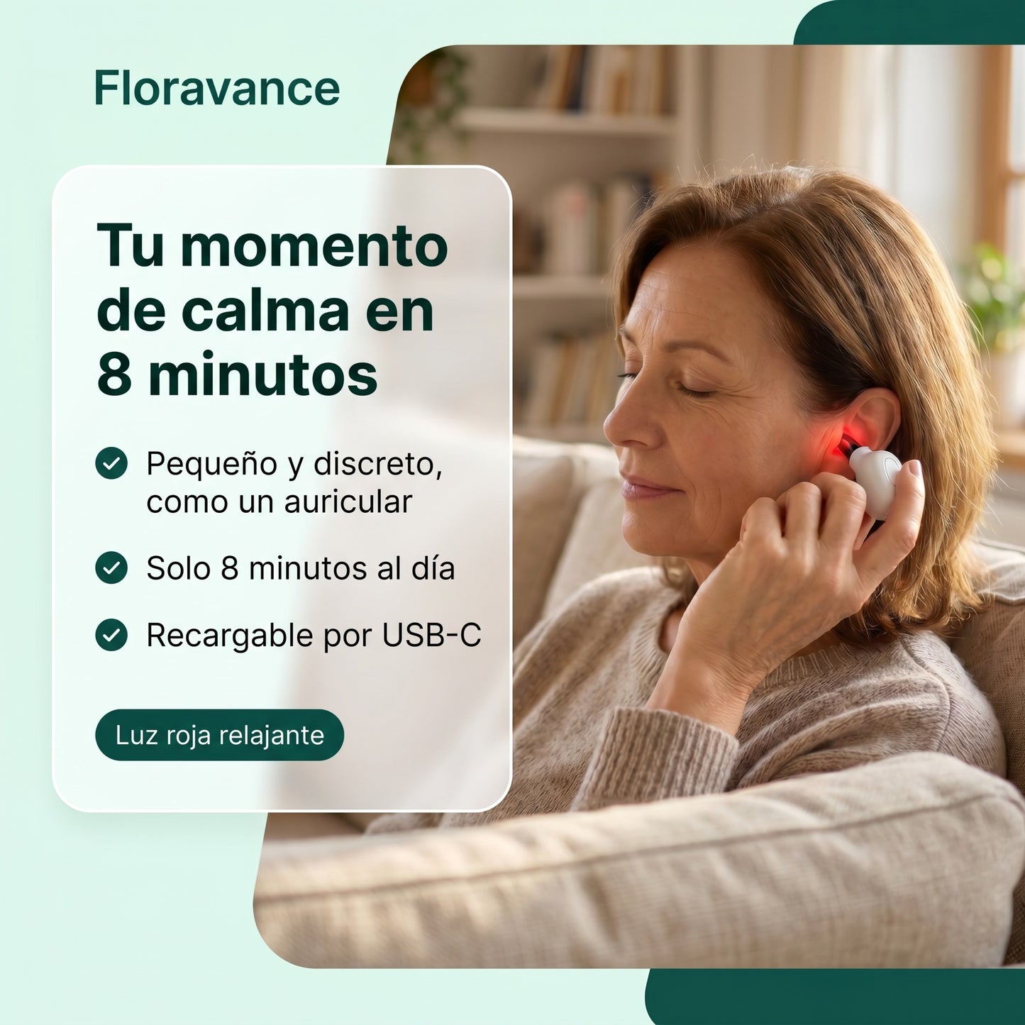 Dispositivo Recargable de Terapia de Luz Roja para el Tinnitus - LUMEX™