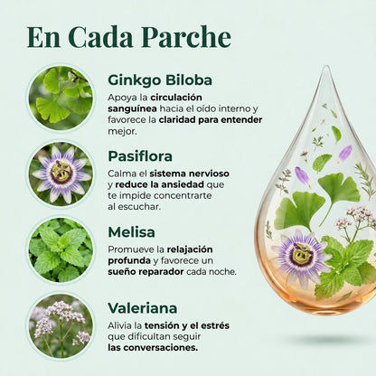 Parches Herbales para Salud Auditiva y Mejora de Audición pack 12 UD - TINICALM