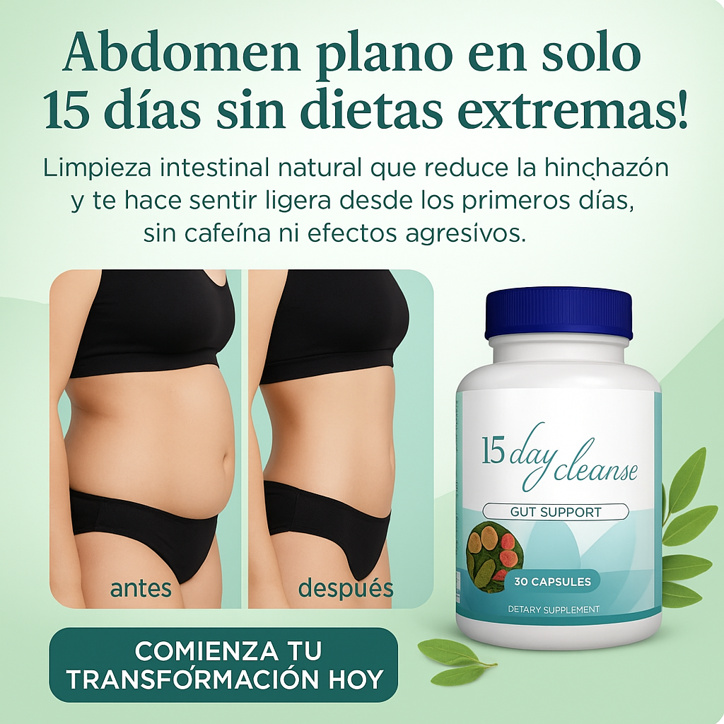 Limpieza 15 días | Apoyo para el intestino y el colon, sin cafeína
