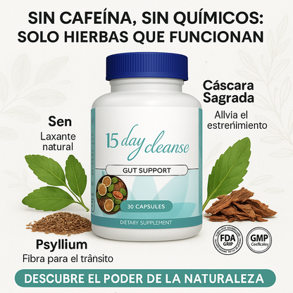 Limpieza 15 días | Apoyo para el intestino y el colon, sin cafeína